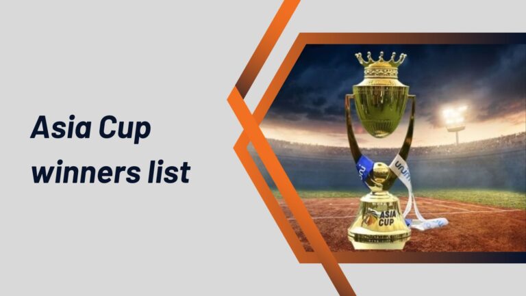 Asia Cup winners list 1984 to 2023