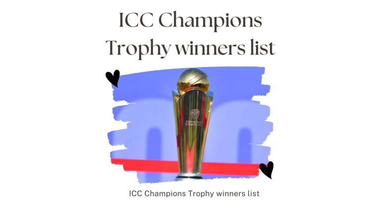 ICC Champions Trophy winners list